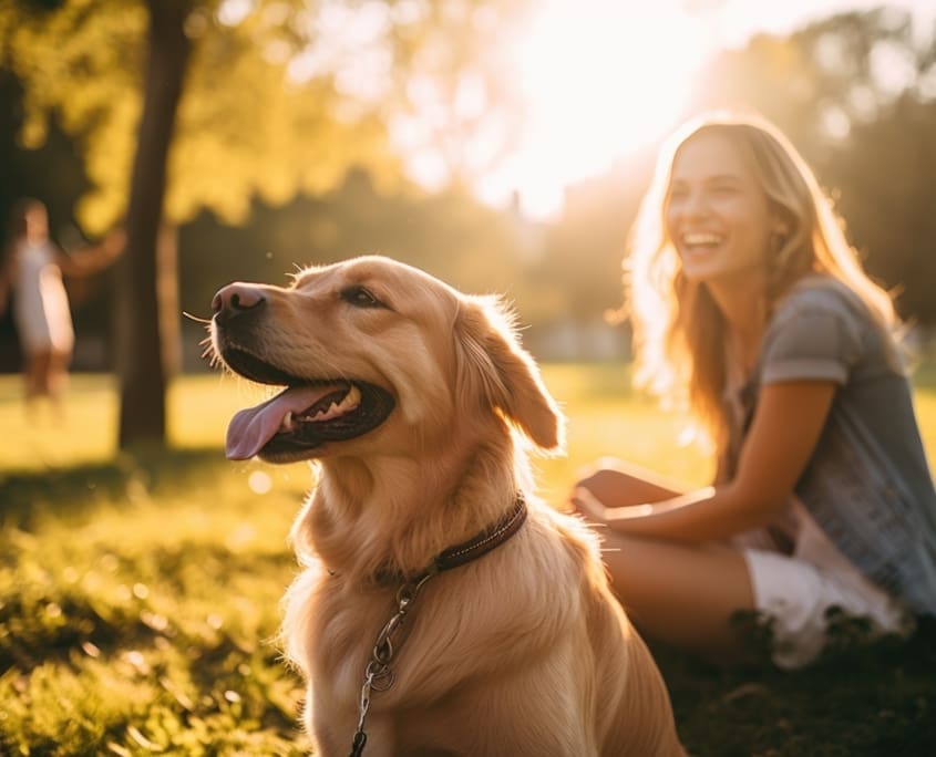 2400-lifestyle-portrait-laughing-woman-and-her-dog-lying-on-the-drass-together-top-view-ai-generated